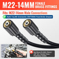 YAMATIC Pressure Washer Hose 25 FT 1/4", M22-14mm Females 25FT 3200PSI