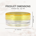 Beauticom 40 Pieces 3G/3ML Empty Clear Container Jars with MultiColor Lids for Powder Makeup, Cream, Lotion, Lip Balm/Gloss, Cosmetic Samples