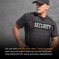 2 Pack Security Patch for Vest Hook and Loop System - Security Patches | One Small and One Large Security Patch with Embroidered Letters for