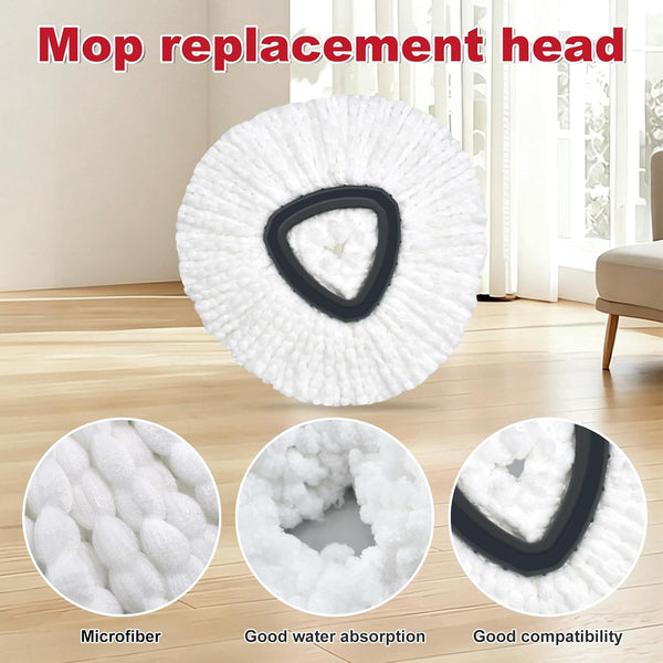 Spin Mop Head Replacement,Iron Spin Handle,Brush and Base Compatible with O Cedar Easywring 1 Tank System,Microfiber Mop Refills and 30-58" Handle