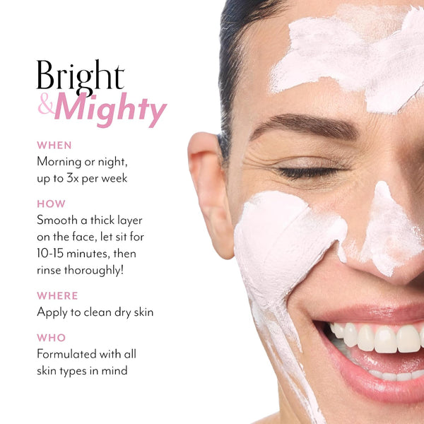 Bliss Mighty Marshmallow + Vitamin C Whipped Mask - Brighten & Hydrate Skin with Marshmallow Root, Vitamin C Powerhouse Blend, Zinc PCA and Olive