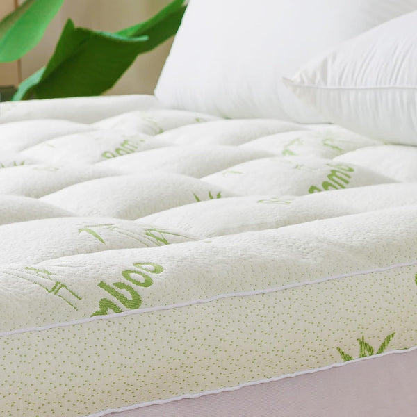 Bamboo_Viscose Mattress Topper Twin Size, Cooling Extra Thick Breathable Mattress pad, 8-21”Deep Pocket Soft Quilted Fitted Mattress Cover with