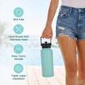 Konokyo 22 oz Insulated Stainless Steel Water Bottle with Straw Lid Army Green 22 Ounces
