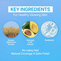 Natural Cover Glow Cushion Foundation | Satin Radiant Finish | Korean Foundation Makeup | Long-Lasting Natural Coverage | for All Skin Types 0.42
