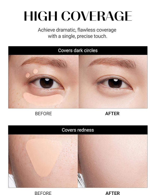 THESAEM Cover Perfection Tip Concealer, Liquid Multi-Use Concealer, Full Coverage Makeup for Acne Dark Spots Dark Circles Hyperpigmentation and