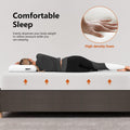 PayLessHere | 5 Inch Full Mattress | Medium Firm Base Foam Mattress | Removable Washable Zipper Cover | Breathable & Comfortable | White | Bed in