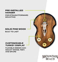 Ultimate Turkey Plaque by Illusion | Turkey Mounting Kit | Rustic Wall Mount Display Plaque | European Turkey Skull Included | Turkey Beard, Fan,