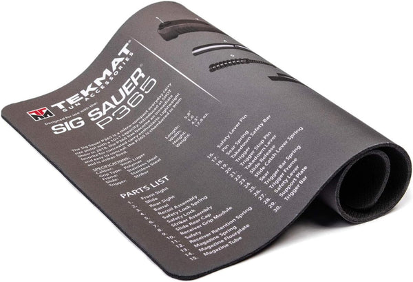 TekMat Cleaning Mat for use with Sig Sauer P365, Black (TEK-17-SIGP365) One Size