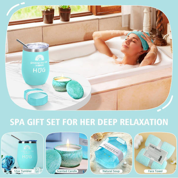 Get Well Gifts for Women, Thinking of You Gift Basket, Unique Self Care Package Relaxing Spa Gift Set, Birthday Gifts Box for Woman, Mothers Day