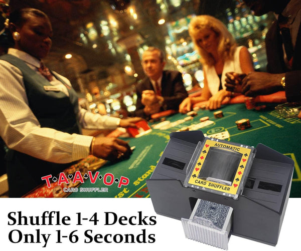 Automatic Card Shuffler, 1-2 Deck Battery-Operated Electric Poker Card Shuffler Machine, for Playing Cards/UNO