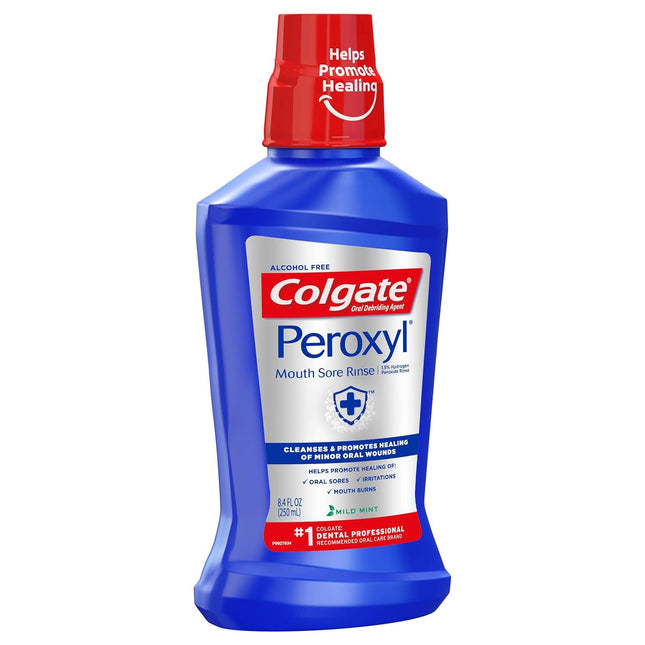 Colgate Peroxyl Antiseptic Mouth Sore Rinse, Alcohol Free, 1.5% Hydrogen Peroxid