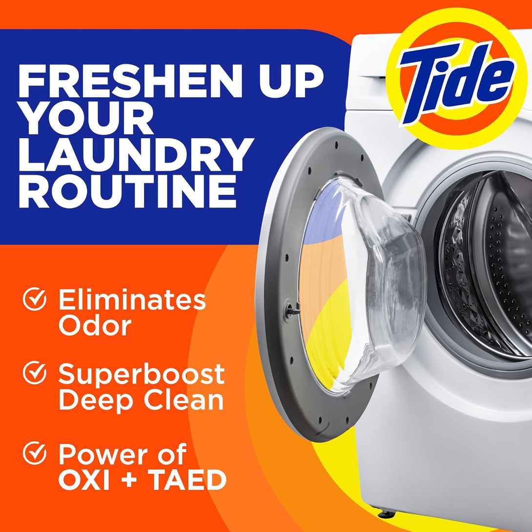 Washing Machine Cleaner by Tide, Washer Machine Cleaner with Oxi for Front and Top Loader Washer Machines, Deep Cleaning Odor Eliminator, 3 Month Supply