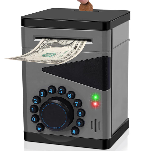 Boy Piggy Bank for Kids, Safe for Kid with Cultivating Good Saving Habit, Electronic Bank for Real Money, Ideal Gift for 3 4 5 6 7 8-12 Years Old