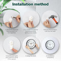 GLVSAE Wall Clock 12 Inches Non-Ticking Wall Clocks Battery Operated Large Easy to Read with Stereoscopic Dial Ultra-Quiet Movement Quartz for