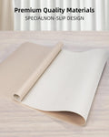 Leather Desk Pad Protector, Beige, 31.5" x 15.7"，Office Desk Mat Beige 31.5" x 15.7"