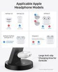 Anlmz 3 in 1 Charging Station for iPhone, Wireless Charger for iPhone 17 16e 16 15 14 13 12 11 X Pro Max & Apple Watch - Wireless Charging Station