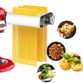 Pasta Maker Attachment for All Kitchenaid Mixers, Noodle Maker Kitchen Aid Mixer Accessories 3 In 1 Including Dough Roller Spaghetti Fettuccine