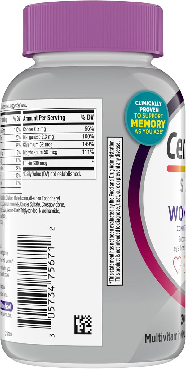 Centrum Silver Women'S Multivitamin for Women 50 Plus, Multivitamin/Multimineral Supplement with Vitamin D3, B Vitamins, Non-Gmo Ingredients,