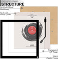 Vinyl Record Frame for the Wall Display Album Cover, Black 12.5 X 12.5 Frame for Any 12 Inch LP Record with Cover - 1 Pack/Black