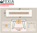 FEXIA Boho Table Runner for Home Decor with Tassels 72 Inches Farmhouse Long Pottery Barn Furniture Rustic Macrame Burlap Table Decoration for
