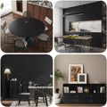 Abyssaly Black Contact Paper Peel and Stick - Wood Wallpaper Decorative Self-Adhesive Removable Vinyl Film - Easy to Install Thickening Upgrade