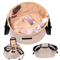 Barrel Drawstring Makeup Bag Large Travel Makeup Bag,Portable Large Capacity Cosmetic Bag Toiletry Organizer for Travel Accessories Make up