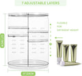COYAHO 360 Rotating Makeup Organizer, Spinning Countertop, Cosmetic Holder Shelf, Make up Organizers and Storage for Bedroom, Transparent