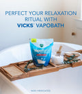 Vicks Vapobath, Bath Salts, Bath Bomb, Non-Medicated Bath Crystals, Comforting Vicks Vapors, Vapor Bath, Aromatherapy with Eucalyptus and Menthol