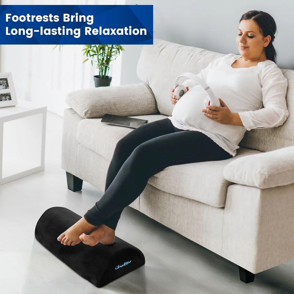 Foot Rest for under Desk at Work,Office Desk Accessories with Soft Foam and Washable Removable Cover, Foot Stool for Office, Car, Home to Foot
