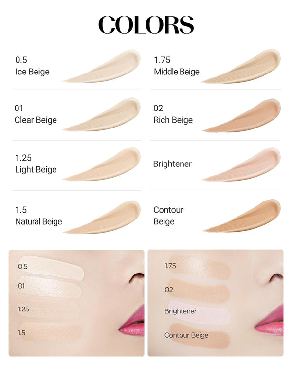 THESAEM Cover Perfection Tip Concealer, Liquid Multi-Use Concealer, Full Coverage Makeup for Acne Dark Spots Dark Circles Hyperpigmentation and