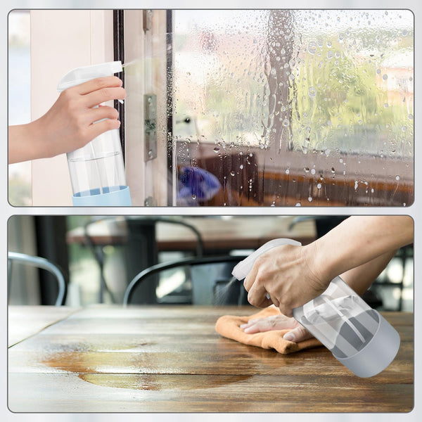 Glass Spray Bottles with Silicone Sleeve Protection, Empty 16 Oz Refillable Containers, Reusable Spray Bottles with Adjustable Nozzle for Hair,