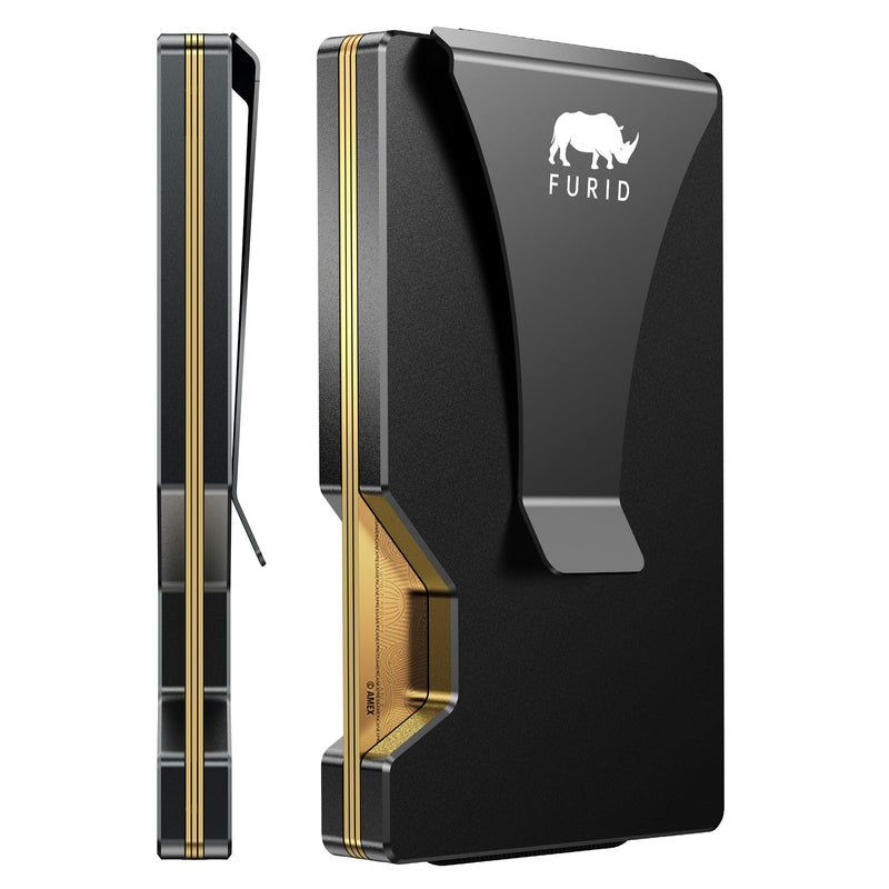 Card Wallet for Men Slim Minimalist: Metal Wallets with Money Clip - Rfid Thin Front Pocket Credit Card Holder - Gift for Men Husband Father at