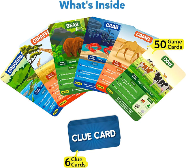Skillmatics Guess in 10 Animal Planet, Card Game, Perfect for Boys, Girls, Kids,