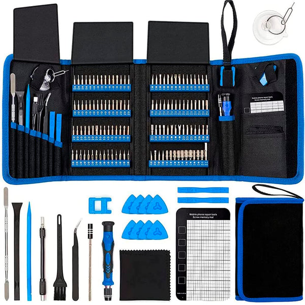 Screwdriver Sets 142-Piece Electronics Precision Screwdriver with 120 Bits Magnetic Repair Tool Kit Compatible For iPhone, MacBook, Computer,