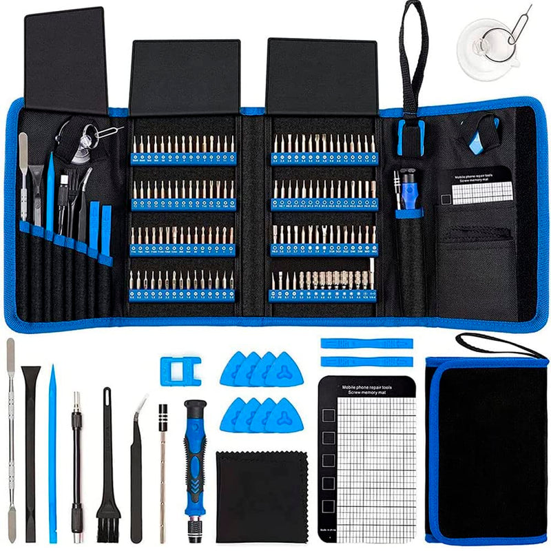 Screwdriver Sets 142-Piece Electronics Precision Screwdriver with 120 Bits Magnetic Repair Tool Kit Compatible For iPhone, MacBook, Computer,