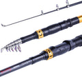 Sougayilang Telescopic Fishing Rod - 24 Ton Carbon Fiber Ultralight Fishing Pole with CNC Reel Seat, Portable Retractable Handle, Stainless Steel