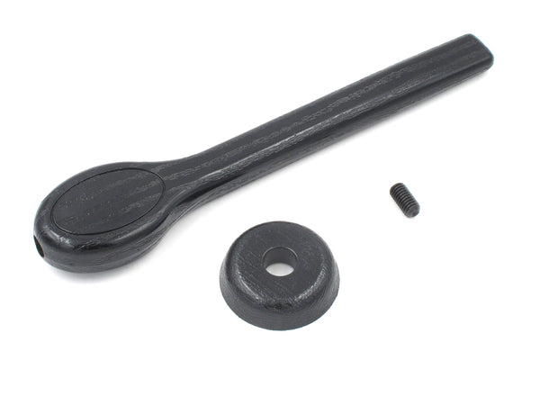 Lever Star Hole Foot Rest Release Right/Left Hand with Set Screws, Fits Lazy Boy Star Hole for Tube and More Recliner Handle and Furniture Black