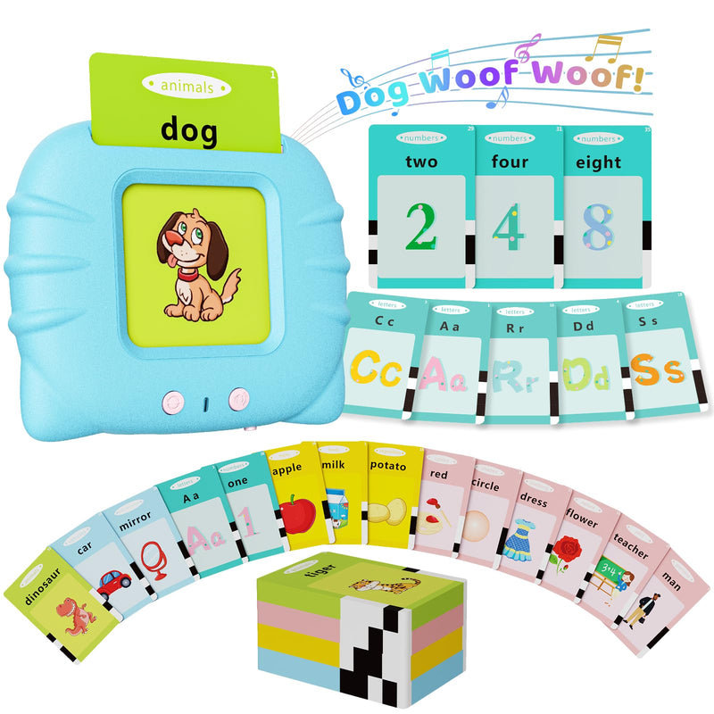 Toddler Toys Talking Flash Cards for 1 2 3 4 5 6 Year Old Boys and Girls, Autism Sensory Toys for Autistic Children, Learning Educational