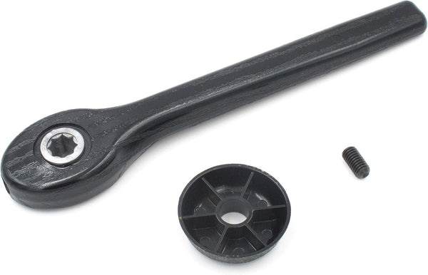 Lever Star Hole Foot Rest Release Right/Left Hand with Set Screws, Fits Lazy Boy Star Hole for Tube and More Recliner Handle and Furniture Black