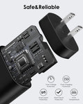 AISNI USB C Charger, 2 Pack 25W Type C Charger Fast Charging with USBC Chargers Cable 6 FT Android Phone Charge for Galaxy S25/