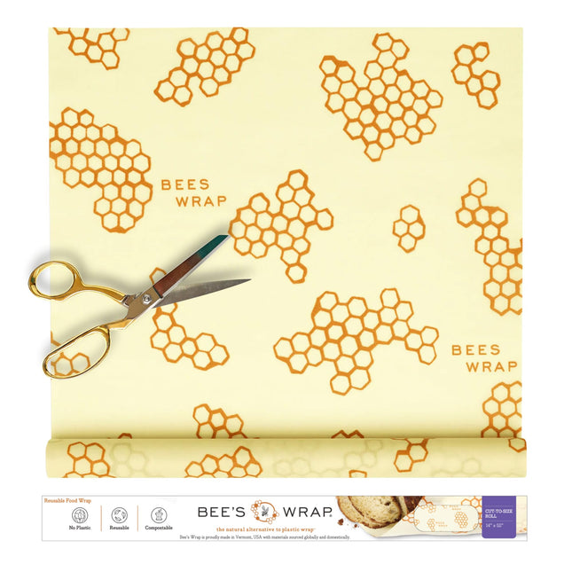 Bee'S Wrap Beeswax Wraps for Food - Honeycomb Cut to Size Wax Paper Roll - Made 