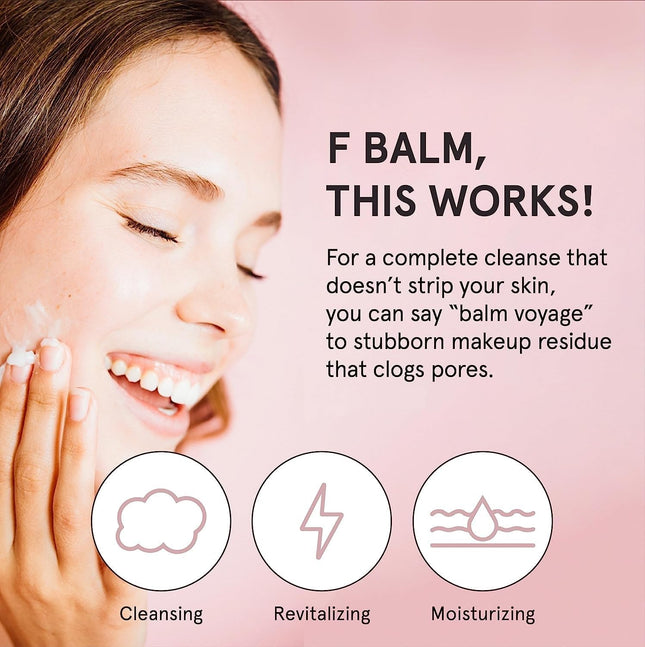 Grace & Stella Makeup Remover Cleansing Balm - Hydrating Facial Cleanser with Vi