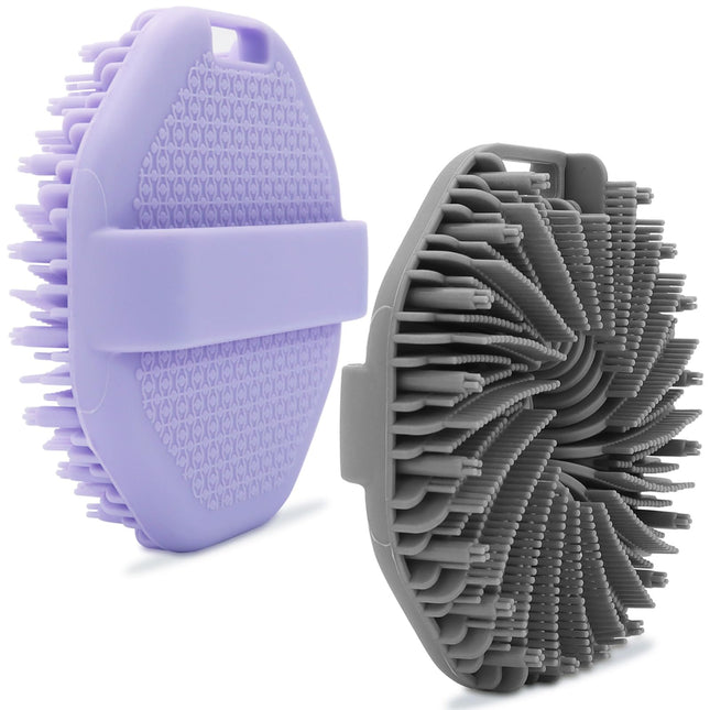 2-Pack Silicone Body Scrubber Shower Brushes,Exfoliating Body Scrubber for All Skin Type, Eco Friendly Shower Scrubber f