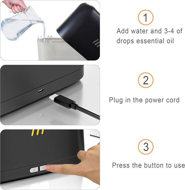 Ultrasonic Aroma Flame Diffuser for Essential Oils, 180Ml Cool Mist Humidifier with Auto-Off Protection, Aromatherapy Diffuser for Home, Office,