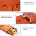 Useless Box Leave Me Alone Machine Fully Assembled in Real Wood（Brown）