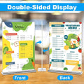 EHWINE Acrylic Sign Holder 8.5 x 11, 10 Pack Double-Sided Stand up Table Top Sign Holders, Clear Acrylic Picture Frame Menu Flyer Paper Holder