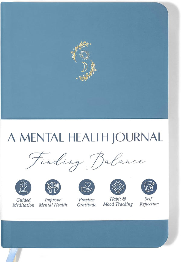 FINDING BALANCE Mental Health Journal Ã¢ÂÂ 6-Month Daily Journal with Prompts for Mindfulness, Self-Care & Healing Ã¢ÂÂ Anxiety & Depression