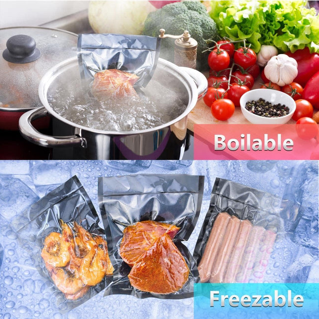 CANLENPK 2.7Ã4 Inch/7X10Cm Mini Vacuum Sealer Bags,Small Precut Food Storage Bag,Seal Meal Snack Fruit Nut,Boil Steam H