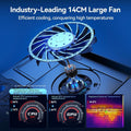 Llano Gaming Laptop Cooler, Laptop Cooling Pad Stand with 5.5Inch External Cooling Fan, Fast Cooling Computer Laptop 15.6-21In, Adjustable Speed,