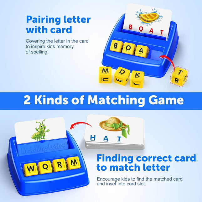 Learning Games for Kids Ages 3-8, Matching Letter Game for Kids Toys Ages 3-8 Educational Toys for 3-8 Year Olds Boys Gi